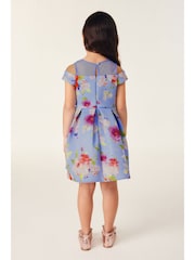 أزرق - أحمر - فستان من قماش سكوبا شبكي مزين بفيونكة من Baker by Ted Baker - Image 2 of 11