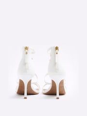 River Island White Bead T Bar Heels - Image 3 of 4