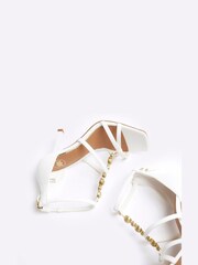 River Island White Bead T Bar Heels - Image 4 of 4