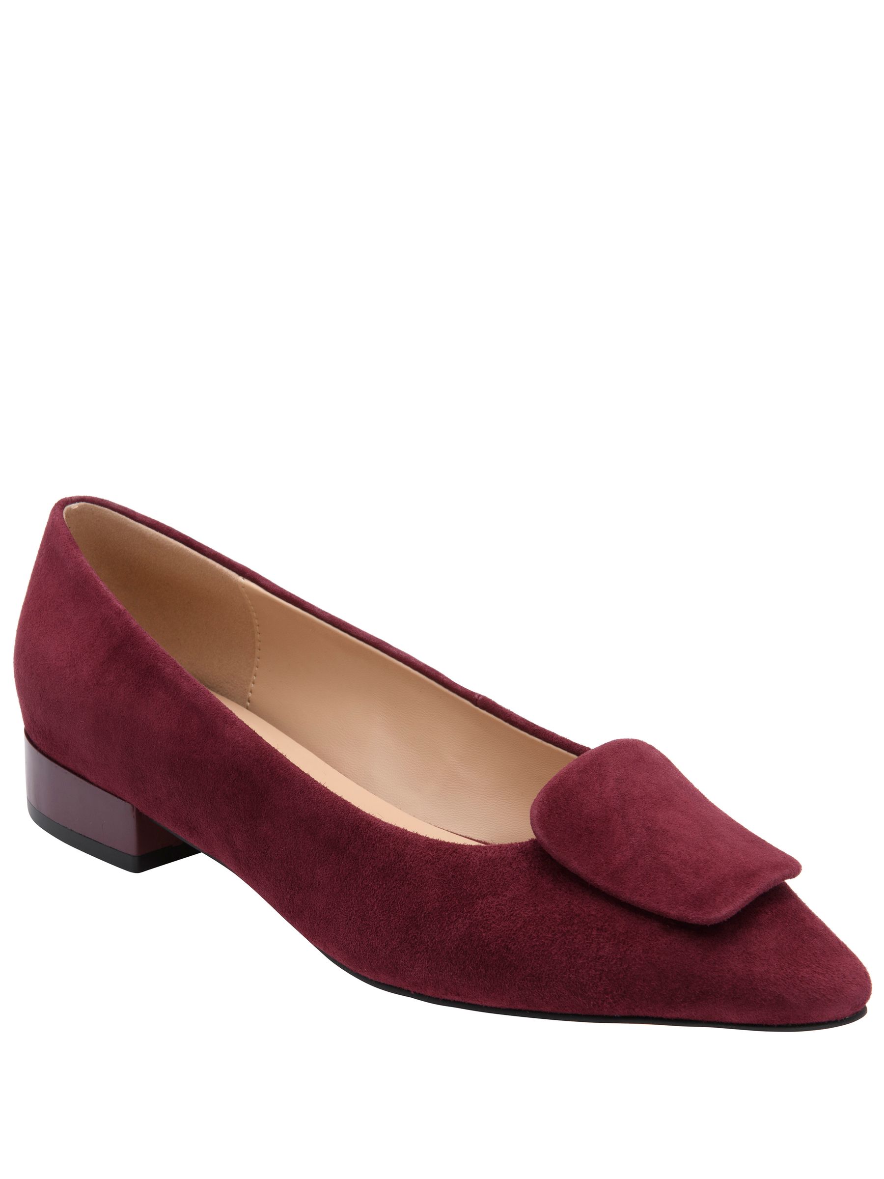 Lotus Women's Red Suede Block Heel Shoes