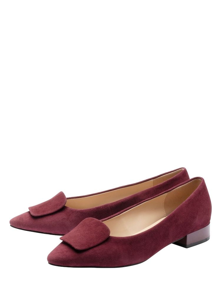 Lotus Red Suede Block Heel Shoes - Image 2 of 4 Lotus Red Suede Block Heel Shoes - Image 2 of 4