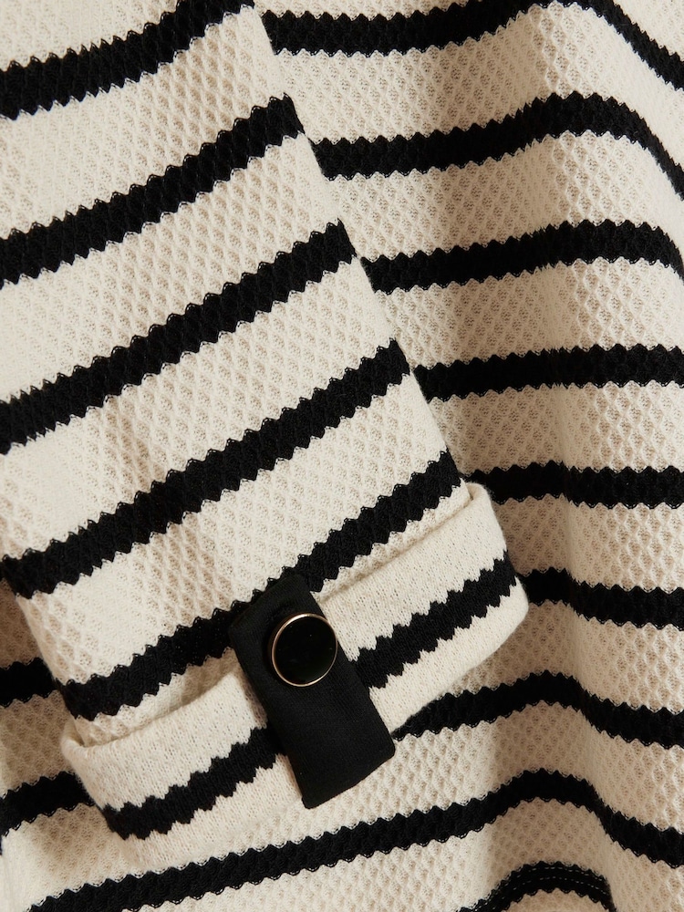 River Island Black Stripe Chuck On Sweat Top - Image 6 of 6