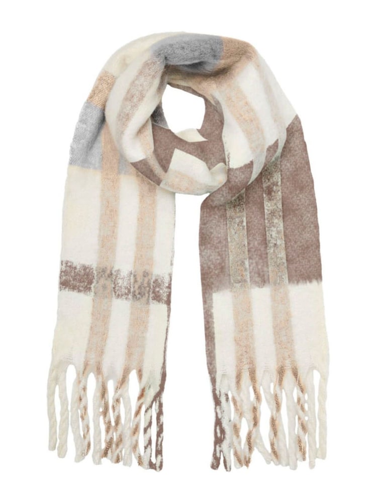 Krem - VERO MODA Super Soft Boucle Scarf - 3şəkildən 3 şəkil
