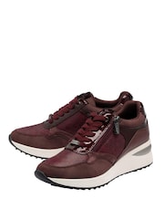 Lotus Red Zip-Up Wedge Trainers - Image 2 of 4