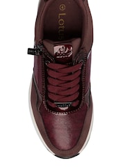 Lotus Red Zip-Up Wedge Trainers - Image 4 of 4