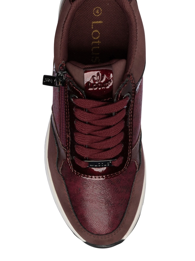 Lotus Red Zip-Up Wedge Trainers - Image 4 of 4 Lotus Red Zip-Up Wedge Trainers - Image 4 of 4