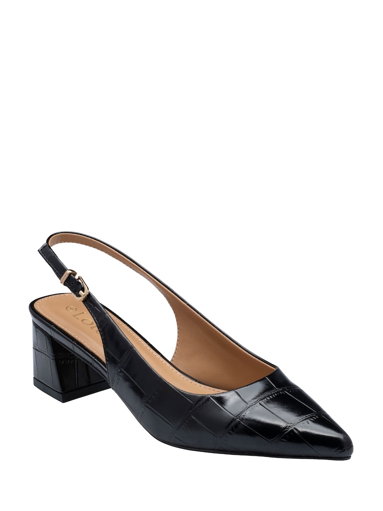 Lotus Black Slingback Court Shoes - Image 1 of 4 Lotus Black Slingback Court Shoes - Image 1 of 4