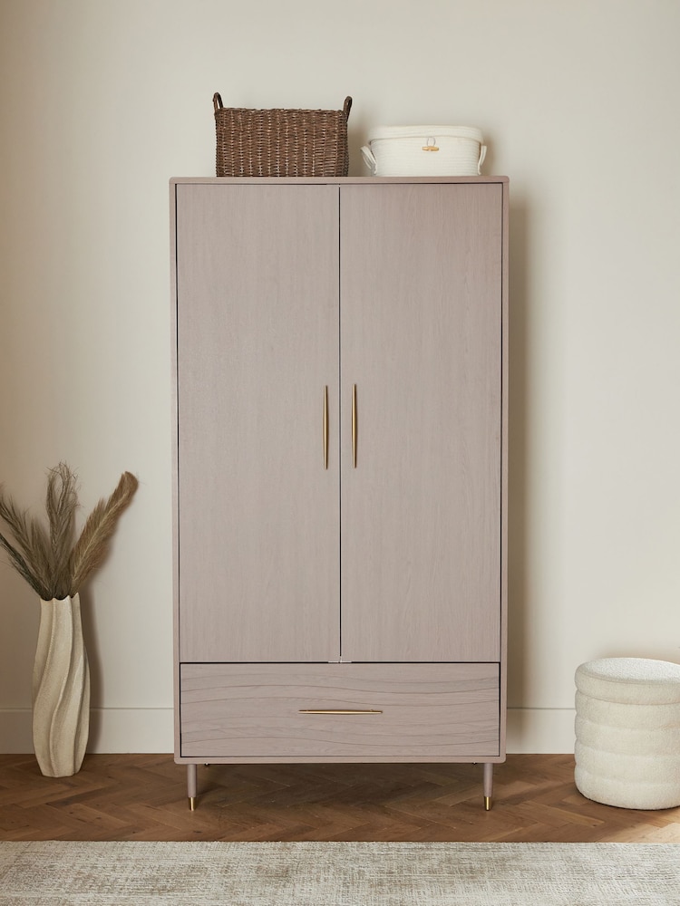 Grey Adelaide Oak Effect Double, 1 Drawer Wardrobe - Image 1 of 12