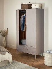 Grey Adelaide Oak Effect Double, 1 Drawer Wardrobe - Image 4 of 12