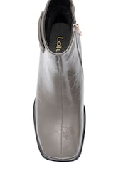 Lotus Grey Patent Heeled Ankle Boots - Image 4 of 4