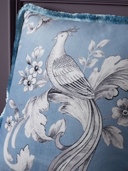 Bridgerton by Catherine Lansfield Blue Regal Floral Soft To Touch Cushion - Image 3 of 6
