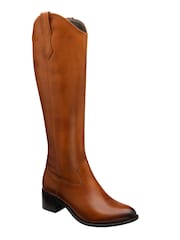 Ravel Brown Leather Knee High Boots - Image 1 of 4