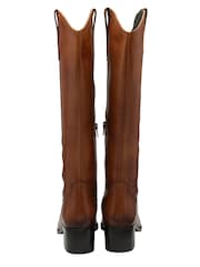 Ravel Brown Leather Knee High Boots - Image 3 of 4