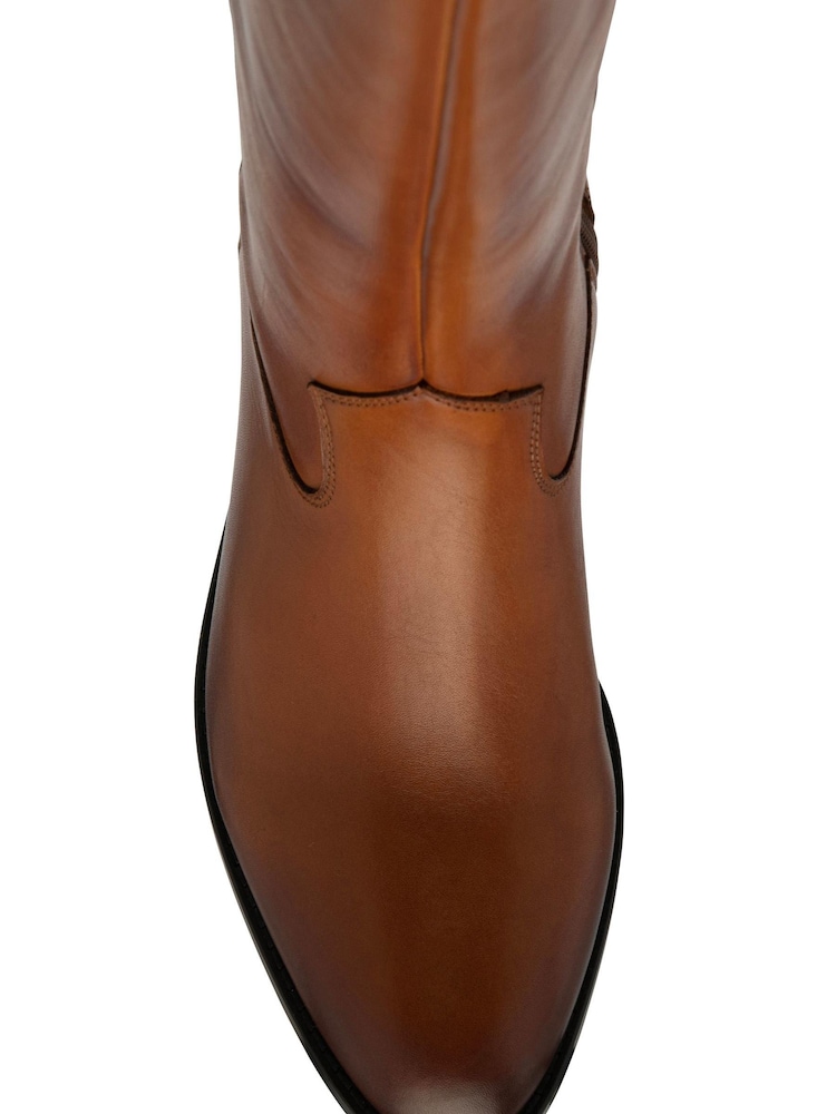 Ravel Brown Leather Knee High Boots - Image 4 of 4