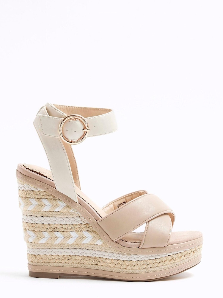 River Island White Espadrille Wedge Sandals - Image 10 of 10