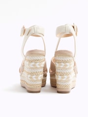 River Island White Espadrille Wedge Sandals - Image 3 of 10