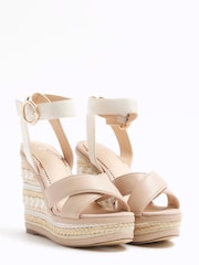 River Island White Espadrille Wedge Sandals - Image 9 of 10