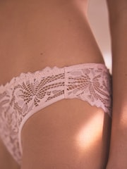 Light Pink High Leg Comfort Lace Knickers - Image 5 of 6