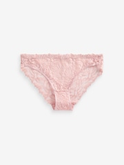 Light Pink High Leg Comfort Lace Knickers - Image 6 of 6