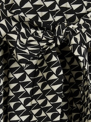 Schwarz - River Island Bedrucktes Hemdkleid mit Gürtel und Knopfleiste - Bild 6 von 6