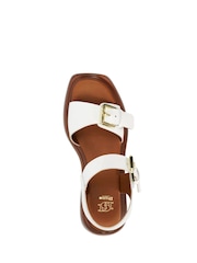 Dune London White Loells Buckle Flatform Sandals - Image 7 of 7