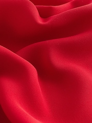 Red One Shoulder Cape Sleeve Mini Dress - Image 4 of 4