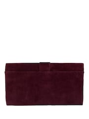 Lotus Red Clutch Bag With Chain - Image 2 of 4