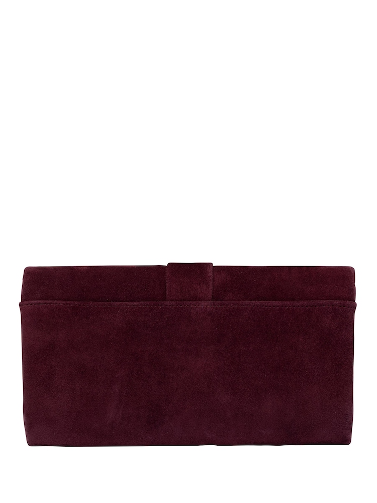 Lotus Red Clutch Bag With Chain - Image 2 of 4 Lotus Red Clutch Bag With Chain - Image 2 of 4
