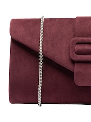 Lotus Red Clutch Bag With Chain - Image 3 of 4
