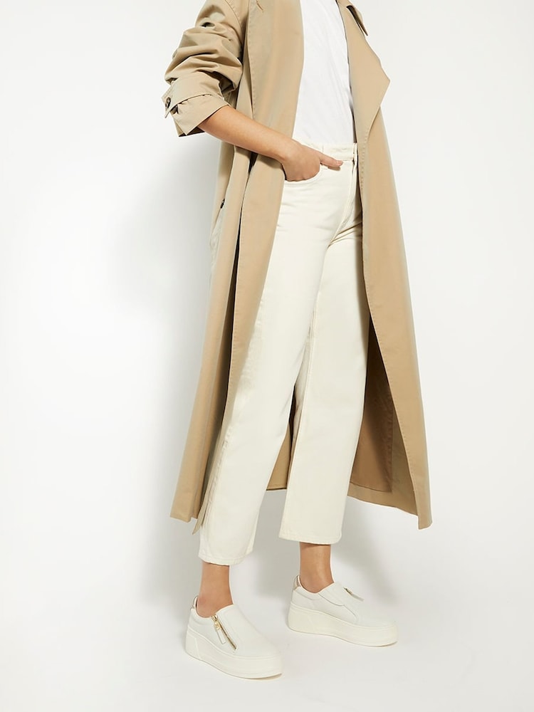 Dune London White Episodic Flatform Slip-On Trainers - Image 1 of 5