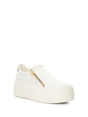 Dune London White Episodic Flatform Slip-On Trainers - Image 4 of 5