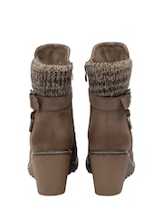 Lotus Natural Wedge Ankle Boots - Image 3 of 4