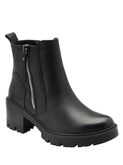 Lotus Black Heeled Ankle Boots - Image 1 of 4