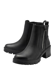 Lotus Black Heeled Ankle Boots - Image 2 of 4