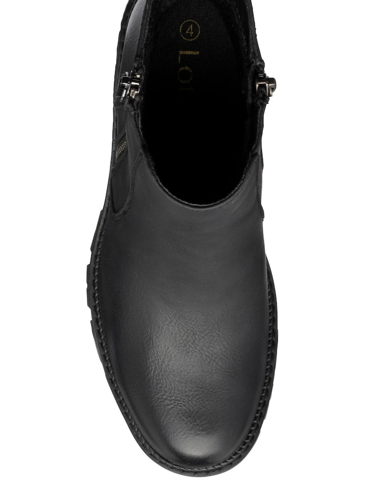 Lotus Black Heeled Ankle Boots - Image 4 of 4 Lotus Black Heeled Ankle Boots - Image 4 of 4