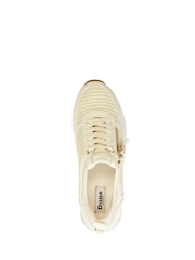 Dune London Natural Eilin Zip Detail Wedge Trainers - Image 7 of 7