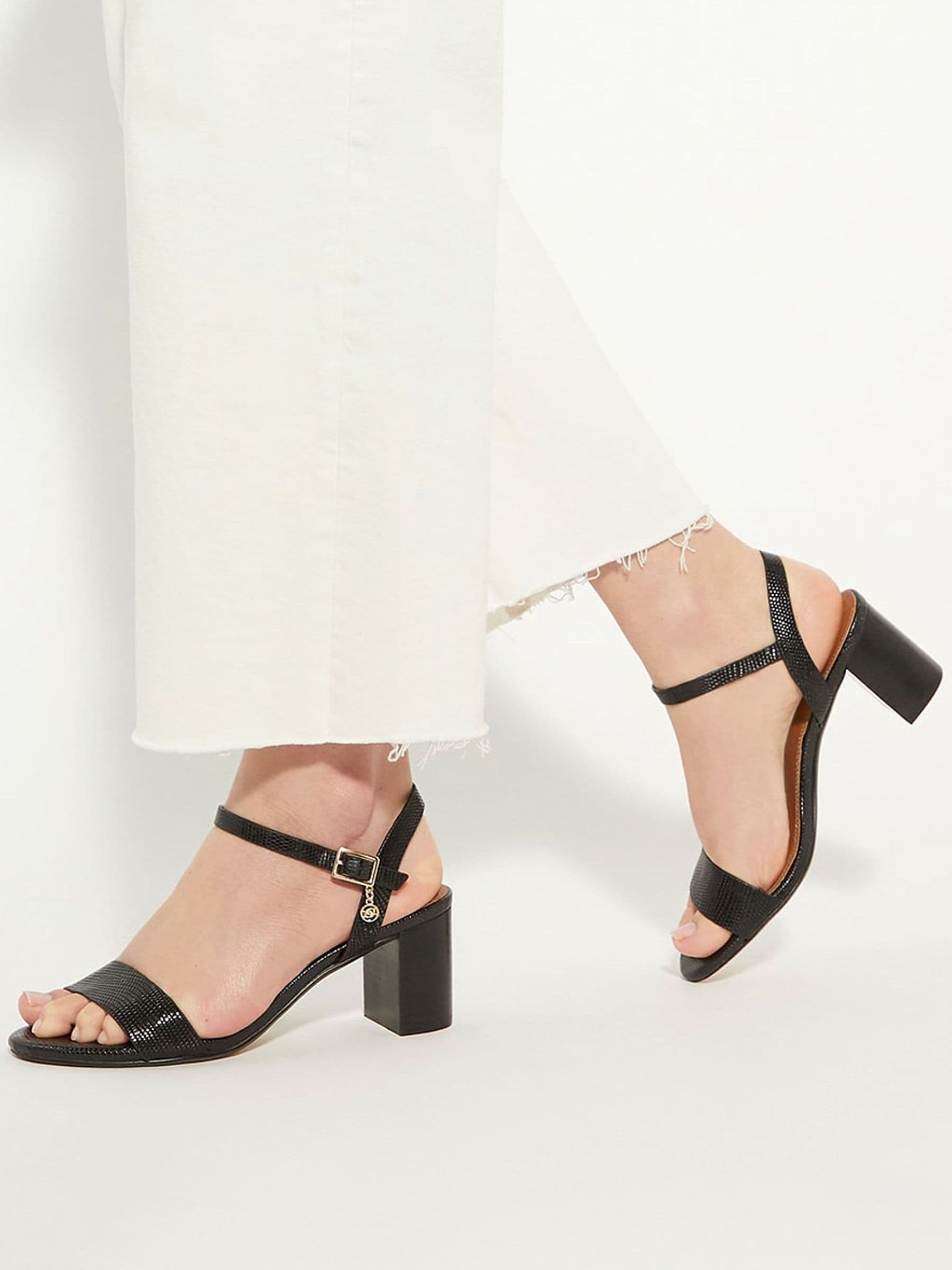 Buy Dune London Black Regular Fit Jelly Two Part Block Heel Sandals from Next Malta