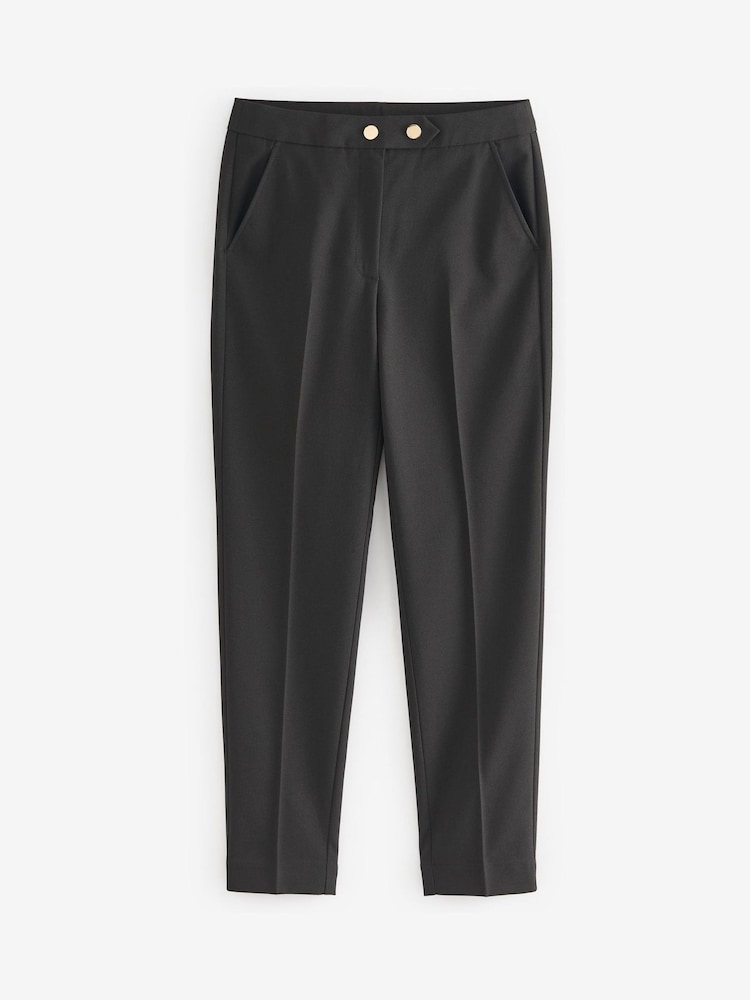 Black Regular Length Senior Tapered Gold Snap School Trousers (9-18yrs) - Image 4 of 4