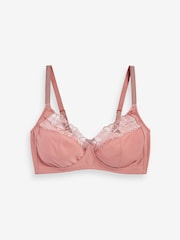 Rose Pink Total Support Embroidered Non Pad Non Wired Bra - Image 5 of 6