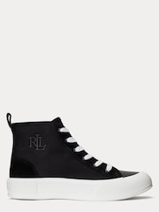 Lauren Ralph Lauren Dakota Canvas Suede High Top Trainers - Image 1 of 4