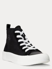 Lauren Ralph Lauren Dakota Canvas Suede High Top Trainers - Image 2 of 4