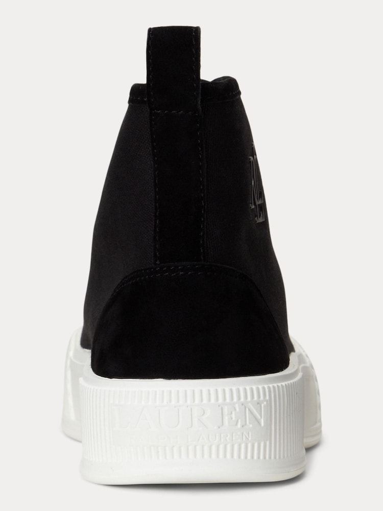Lauren Ralph Lauren Dakota Canvas Suede High Top Trainers - Image 4 of 4