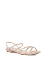 Dune London Gold Standard Fit Dune Nightengale Embellished Flat Sandals - Image 3 of 6