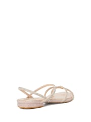 Dune London Gold Standard Fit Dune Nightengale Embellished Flat Sandals - Image 4 of 6