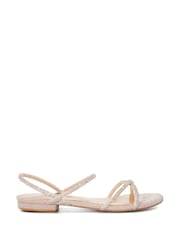 Dune London Gold Standard Fit Dune Nightengale Embellished Flat Sandals - Image 5 of 6