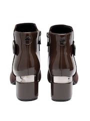Lotus Brown Heeled Ankle Boots - Image 3 of 4