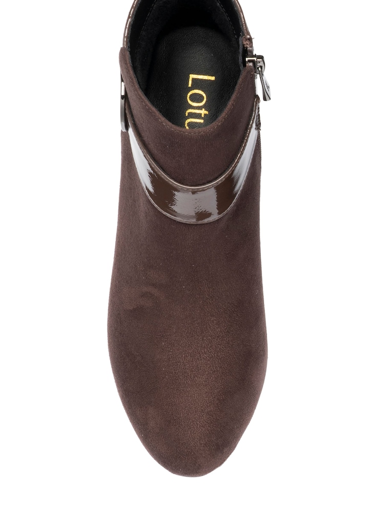 Lotus Brown Heeled Ankle Boots - Image 4 of 4 Lotus Brown Heeled Ankle Boots - Image 4 of 4