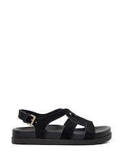 Dune London Black Loupin Cut-Out Footbed Sandals - Image 4 of 7