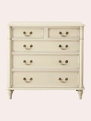 Laura Ashley Ivory Clifton Chest of 5 Drawer Drawers - Image 2 of 3