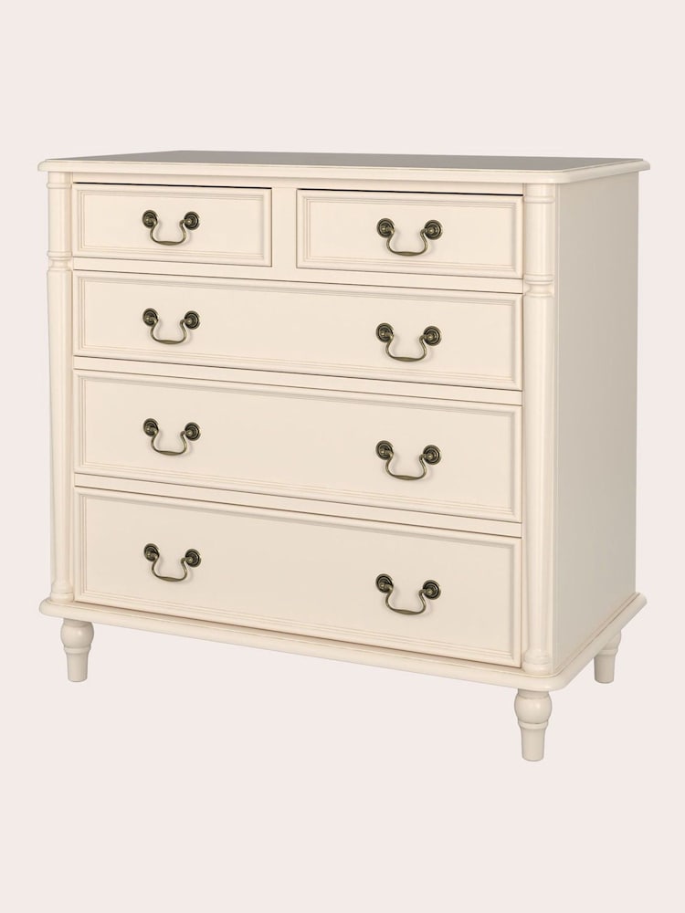Laura Ashley Ivory Clifton Chest of 5 Drawer Drawers - Image 4 of 4 Laura Ashley Ivory Clifton Chest of 5 Drawer Drawers - Image 4 of 4